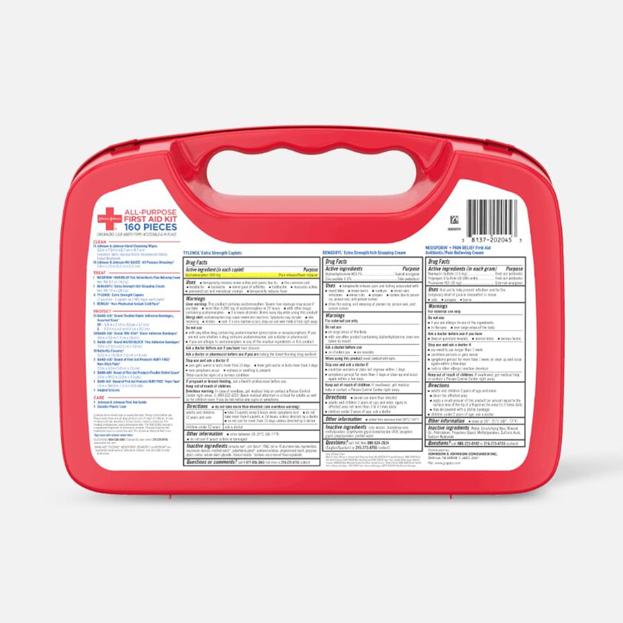 Johnson & Johnson AllPurpose First Aid Kit 160 ct.